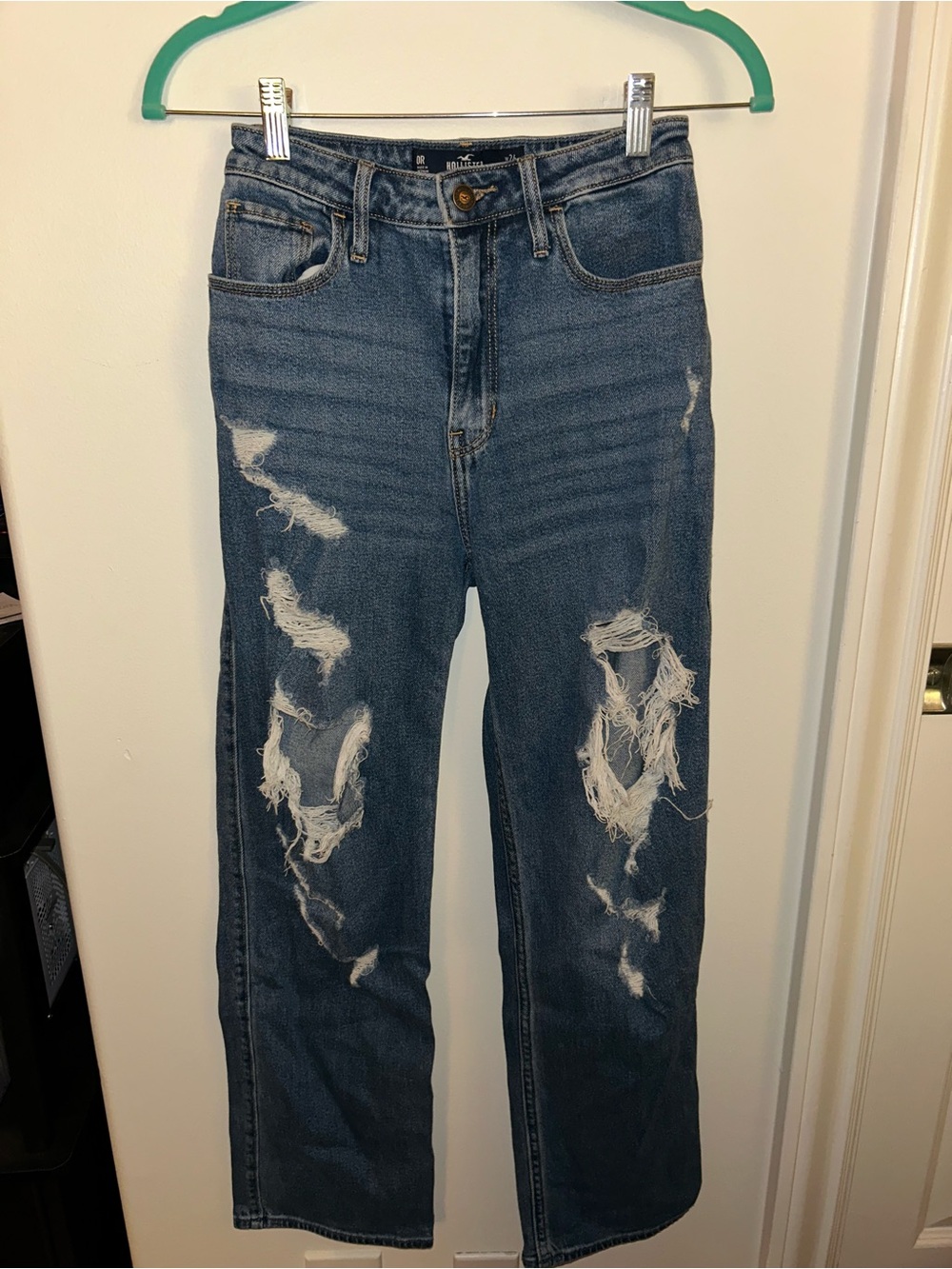 Distressed High-Rise Dad Jeans